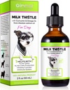 狗的牛奶硝酸盐 狗肝支持滴 - 狗牛奶硝酸盐 帮助狗肝Detox, Pet supplements with Salmon Oil, Curcumin C3 Complex and Omega 3 EPA & DHA, Bacon Flavor - 2 f.oz