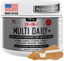 iHeartDogs 24in-1 高级多维特敏日报+全健康支持 配有Probiotics,Omega-3,Glucosamine,蘑菇 & Bone Broth-60 服务