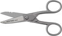 Klein Tools 100CS 全用精密剪刀, 在美国制造, 5.25- Inch 镍板剪刀, Blunt Tip, 以及 线条剥离 Notches, 专业和家用多用途