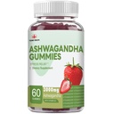 iLing Ashwagandha Gummys for Women & Men, 3000 Mg of Higteness Ashwagandha Root 提取杆状能量, 改善睡眠, 缓解压力并镇定Mood, 60 Counter Strawberry Flavor Ashwagandha