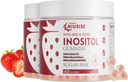 Inositol Gummys, Inositol 补编,配有 Myo-Inositol & D-Chiro Inositol + 维生素D3,理想值40:1 比例,配有镁Glycinate 400mg, 支持女性的常规循环, Vegan, 2 Pack