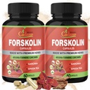 Cadane 2 Packs Forskolin 补充 Capsules & Turmeric, Arjuna, Garcinia Cambogia, 绿茶 - 最大力量 Coleus Forskohlii 提取 - 支持免疫系统 - 4个月供应