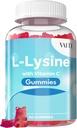 VAITE L-Lysine 800mg Gummys配有维生素C - 皮肤,唇和冷酸 * 支持妇女 - 成人赖氨酸,支持组织健康和免疫系统,氨基酸和复合补充物,60 Vegan Chewable