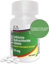 SDA 实验室全天24小时超敏医学 100 抗过敏药 Pollen, Hay Fever, Dry, Ichy Eyes QQ Cetirizine HCl 10mg 片