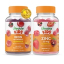 活铁和维生素 C 儿童 + 锌 25mg 儿童 gummies Bundle - Great Tasting, Vitamin 补充, Gluten Free, GMO Free, Chewwable Gummy