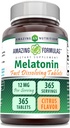 Melatonin快速解析补充品 CCRUS Flavor 12 Mg Perervice 365平板电脑 美国制造