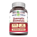 Quercetin 800mg与Bromelain 165mg, 120 Veggie Capsules Supplement QQ-N-GMO Gluten Free QQ-美国制造