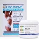 Arnica Montana Bruising & Swelling Cream & LipoCurve 泡沫后外科手术 Pades Bundle,用于外科手术后恢复和淋巴排水