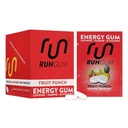 RUN GUM 水果冲压能源 咀嚼50mg 咖啡因 陶林和B-维生素 每块,24块(12袋) 无糖,零卡罗里,无阿斯巴达米,和格卢滕自由, 1 ea