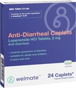 WELMATE - 抗腹泻卡片(24个卡片) - Loperamide HCL 2 mg - 腹泻症状缓解 - Upset Stomach Reliver - 抗腹泻药 - Over-Counter Medication