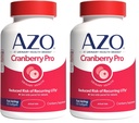 AZO Cranberry Pro Urinary Tract Health Supplement 600mg PACRAN, 1 service: 更多1杯Cranberry汁,无糖Cranberry药丸,非GMO 100 Softgels (Pack of 2).