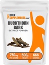 Bulk Assupports.com Buckthorn Bark 提取粉末 - Buckthorn Bark Powder, 草药补充 - Vegan & Gluten Free, 750mg / service, 500g (1.1磅) (Pack of 1)