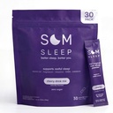 Som Sleep, Calm Sleep Aid Power Drink Mix, 3mg Melatonin, 镁,维生素B6, L-Theanine & GABA — Vegan, 零糖, Keto Friendly — Cherry, 30页