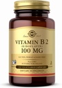 Solgar维生素B2(Riboflavin) 100毫克 - 100 蔬菜瓶装 - 非GMO、Vegan、Gluten Free、奶制品自由、Kosher - 100名服务员