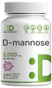 D Mannose 500 mg Capsules (2,000 mg per service), 240 Veggie Pills – 快速代理水溶性形式 – 额外强尿管(UTI)健康支持 – 非GMO, Vegan友好