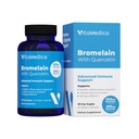 VitaMedica Bromelain & Quercetin 补编 - 500 mg Bromelain 250 mg Quercetin - 2400 GDU 豁免、联合支持、炎症和肌肉复苏 - 60 Vegan Capsules - 30名服务人员