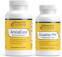 研究营养放松支助包-AnxiaEase压力、Cortisol管理和Mood支助补编(120 Capsules)和Circadian PM和平夜(90 Capsules)
