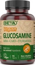 DEVA Vegan Glucosamine MSM & CMO、CMO、Turmeric 提取器、Boswellia 提取器非动物成份,90块