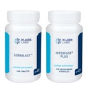 Klaire Labs Interfase Plus (120 Capsules) + Serralase (180 片) - 多酶, Serratia Peptidase & Bromelain 'Digest 酶 - 胃肠系统, Gut Flora, Biofilm & Detox