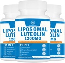 1200MG Liposomal Luteolin 补充剂 - 最大吸收,抗氧化剂促进大脑180盖