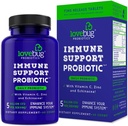 爱的bug ProBIOTICS Immune 支持 男女每日 Probiotic for Men and Women, 40亿 CFU & 6 Strains, 包括维生素C, Zinc & Echinacea, 30 Capsules, Vegan & 非GMO