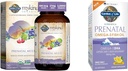 生命花园 妇女产前多维生素与维生素D3, B6, B12, C & Iron & 产前 DHA Omega 3 鱼油 - Minami自然产前, 60 软胶
