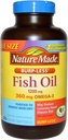 Nature Made Burp-Less Fish Oil 1200mg, 360mg Omega-3, Liquid Softgels 200 ea(包2)