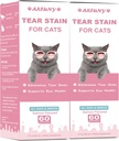 2 Packs Tear Stain 猫的补品 - 防止和消除猫的Tears Stains - 60ML 猫的Tear Stain Drops for Eye Health, Immune System - 配有 Cranberry, Marshmallow & Vitamins - 沙门