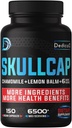 9in1 Skullcap草药补充剂 健康睡眠,Mood & Immune 5个月 - 6500mg 专注于香蜜酒,柠檬浆,激情花, Ashwagandha & more, Non-GMO, Gluten-Free, 150 Vegan Capsules