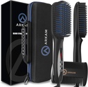 Arkam Beard Straightener for Men - Premium heated Beard Brush Kit w/Anti-scald Feature, 双动作毛发和硬壳旅行中长胡子 - Costume and Groming Gifts for Men