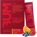 RAW 电解液 Powrolytes 饮用 Mix Packets, BUM 水解液(Fruit Punch, 20 services) - 电解液 Hydrition Packets 支持肌肉功能和耐力 - Keto 自由电解液 Powder Packets