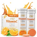 SIGNIFY NATURE 维生素 C 1000mg Effervescent 碑文 - 具有锌补充剂的能动免疫支持VIT C - 无糖和维冈公式 - 溶解维生素 C 碑文 - 水溶性菲兹·埃利克斯尔 - 20CT