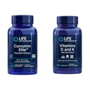 生命延伸 Curcumin Elite Turmeric 提取,促进健康刺激反应和维生素D和K与海碘,维生素D3,维生素K1和K2