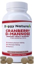 Cranberry D-Mannose for Dogs and Cats Uinary Tract Information 预防和消除UTI,布拉德感染肾脏支持,抗氧化剂(单强板,60个计数)