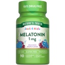 (原始内容存档于2018-09-21). Nature's Truth Kids Melatonin Chewable Talets | 1mg | Grape Flavor | Vegetarian, Non-GMO, & Gluten Free Supplement | 1mg | Grape Flavor | Vegetarian, Non-GMO, & Gluten 免费补充