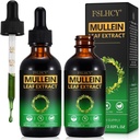 Mullein Drops, Mullein 叶片提取器,有机Mullein 叶片丁香草药补充剂,无 Additives Mullein 提取器 Drops 2 fl Oz, 2 packs
