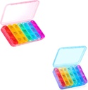Asprink Pink and Blue Pill Organization 3 Times a Day - 每周药盒 3 Times a Day - 每日药盒 7 Day Medicine Organization,大型药盒 3 Times a Day, 旅行药盒 Organization