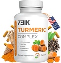 Turmeric Curcumin with Black Pepper & Ashwagandha - 高吸附性 Ultra Potent Turmeric 补编,95% Curcuminoids, BioPerine & Ashwagandha - 联合支持的Turmeric Capsules 120 Capsules