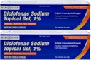 关节性结节炎 止痛 Gel Diclofenac 钠 1% (NSAID) 手腕 埃尔伯脚 膝盖 外侧- Strength 止痛-抗炎性结节炎 止痛治疗,3.53oz(2包)