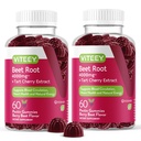 Viteey Beet Root Gummys with Tart Cherry - Beetroot 心脏健康补充,血压支持 - Vegan, Gluten - Free - 120 伯爵