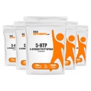 Bulk Assupports.com 5-HTP 粉末 - 5-Hydroxytryptophan, 5-HTP 补编 - 5-HTP 200mg, Mood Support 补编 - Gluten Free, 每服200mg, 5kg(11磅) (pack of 5)
