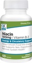 质量选择 Niacin(维生素B3) 能量和循环支持 100 mg 补充剂, 60 个瓶子