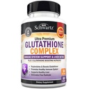 BioSchwartz Glutathione 补充500mg - 肝脏除毒剂加奎尔西丁,维生素C,牛奶硝酸盐,Alpha Lipoic酸 - 免疫支持药 - 强化豁免防御健康公式 - 60卡普尔