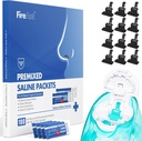 FireAnt 100 Saline Packets 和 12 个可重复使用的 Saline Pods 重填套件,与Navalage Nasal Care 兼容 - 包括 100 个盐包 Sinus Rinse + 12 Pack Silicone 盐垫 黑色重填
