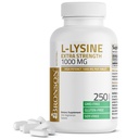 Bronson L-Lysine Extra strong 1000 MG / 平板高概率, 免疫支持与支持 Collagen 合成, 非 GMO, 250 蔬菜片