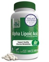 健康营养 Alpha Lipoic Acid 600mg 120 功用 认证 Vegan 通用抗氧化剂 | N-GMO, 3 党试,伪性,无胶,无豆 ALA Capsules