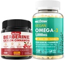 Berberine 补充1500mg + Vegan Omega 3 补充1000mg