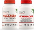 完全生活 水解凝胶和Echinacea Capsules - 饮食补充剂 - Bovine Collagen Pills for Women and Men - Echinacea Purpurea 提取剂,无粘液 - 90 维吉凝胶