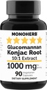 MONOHERB Amorphophallus konjac Radix 提取 Glucomannan 1000毫克 - 90 蔬菜卡普尔