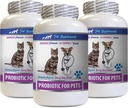 猫的坏呼吸家补救措施 - 宠物的PROBIOTICS - 狗的猫 - 坏气和呼吸治疗 - 高级免疫靴 - 猫的消化素 - 3瓶(180 治疗)